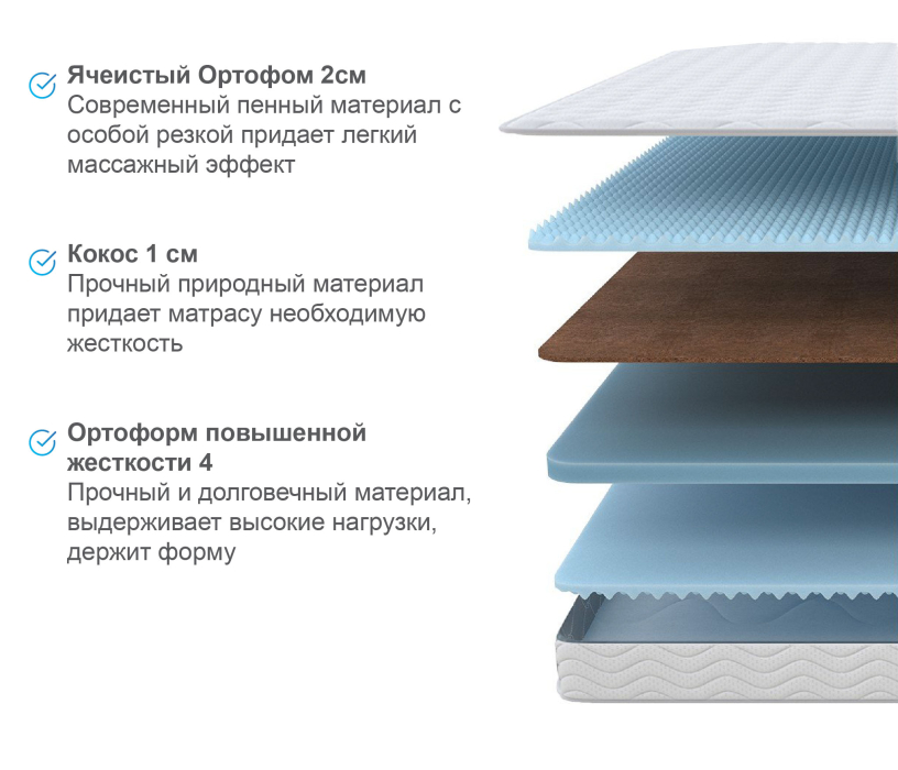 800 x 2000, Матрас Орматек Форма 80*200