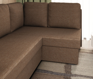 Угловой диван Джессика 2 правый (УП), рогожка