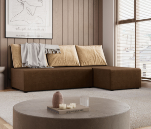 Диван-кровать Комо угловой, микровелюр