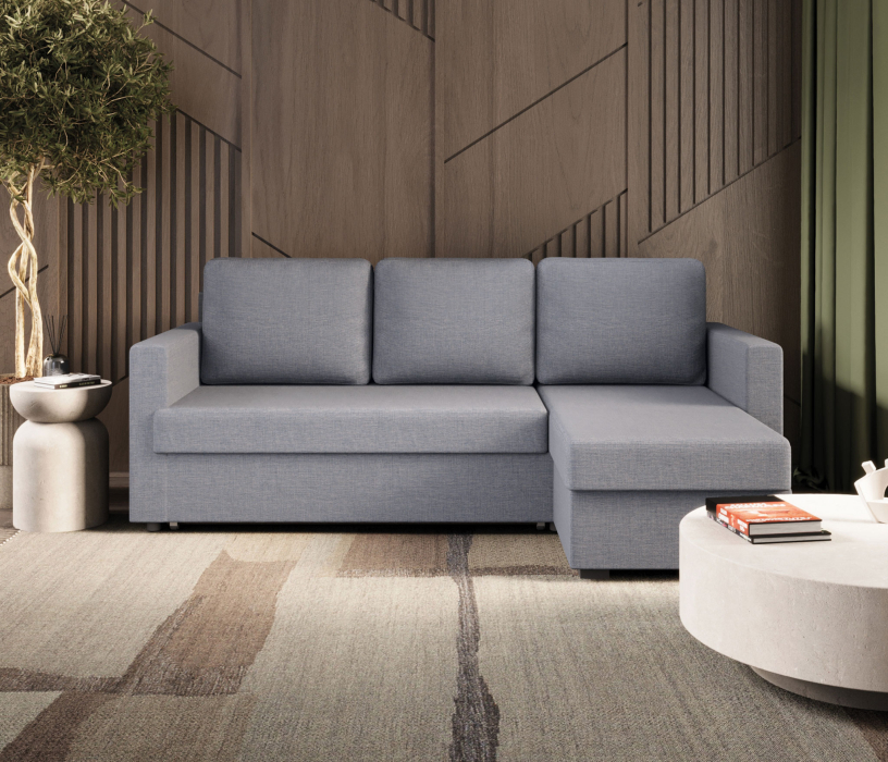 Диваны угловые в гостиную, Угловой диван Джессика, Рогожка