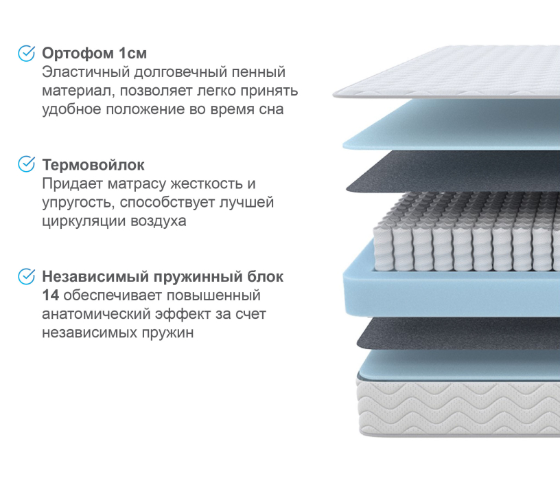 Другие размеры, Матрас Орматек Идеал 80*190