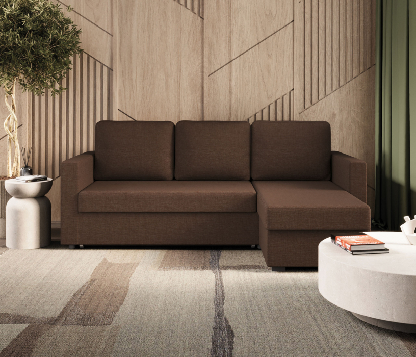 Диваны угловые в гостиную, Угловой диван Джессика, Рогожка