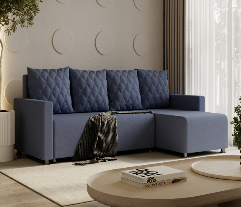 Диваны угловые, Угловой диван-кровать Челси, рогожка