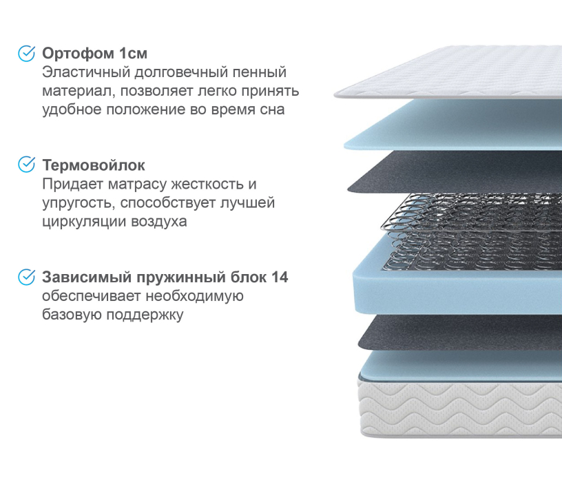 Другие размеры, Матрас Орматек Спринг кокос 80*190